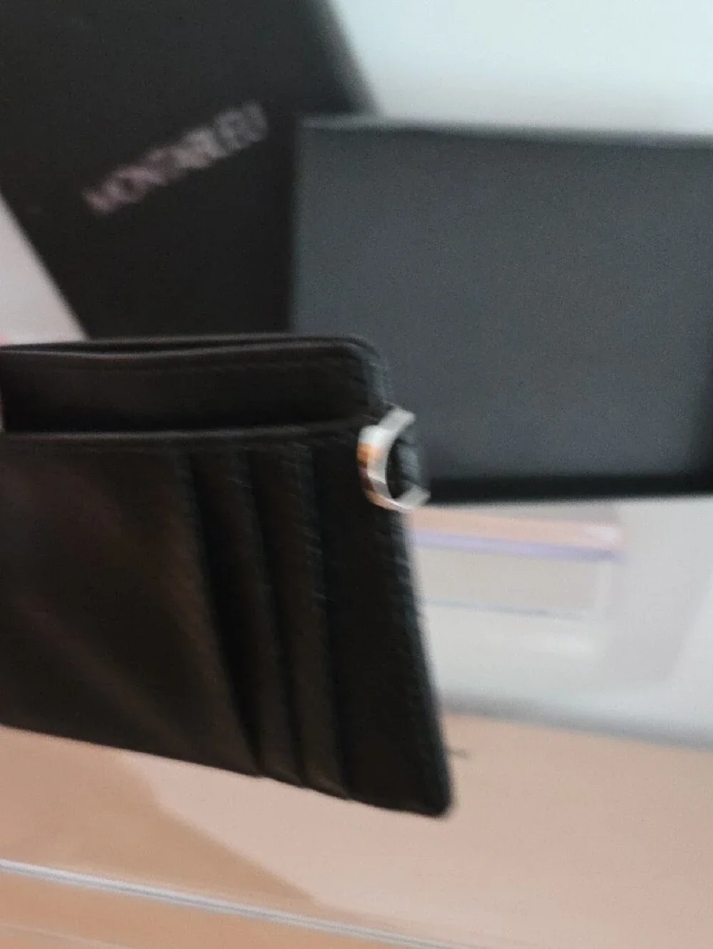 Black Carbon-Texture Men's Card Holder NIB